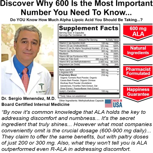 Sciatica Supplement with 600 mg Alpha Lipoic Acid - Sciatic Nerve Support Nuturna Au supplements