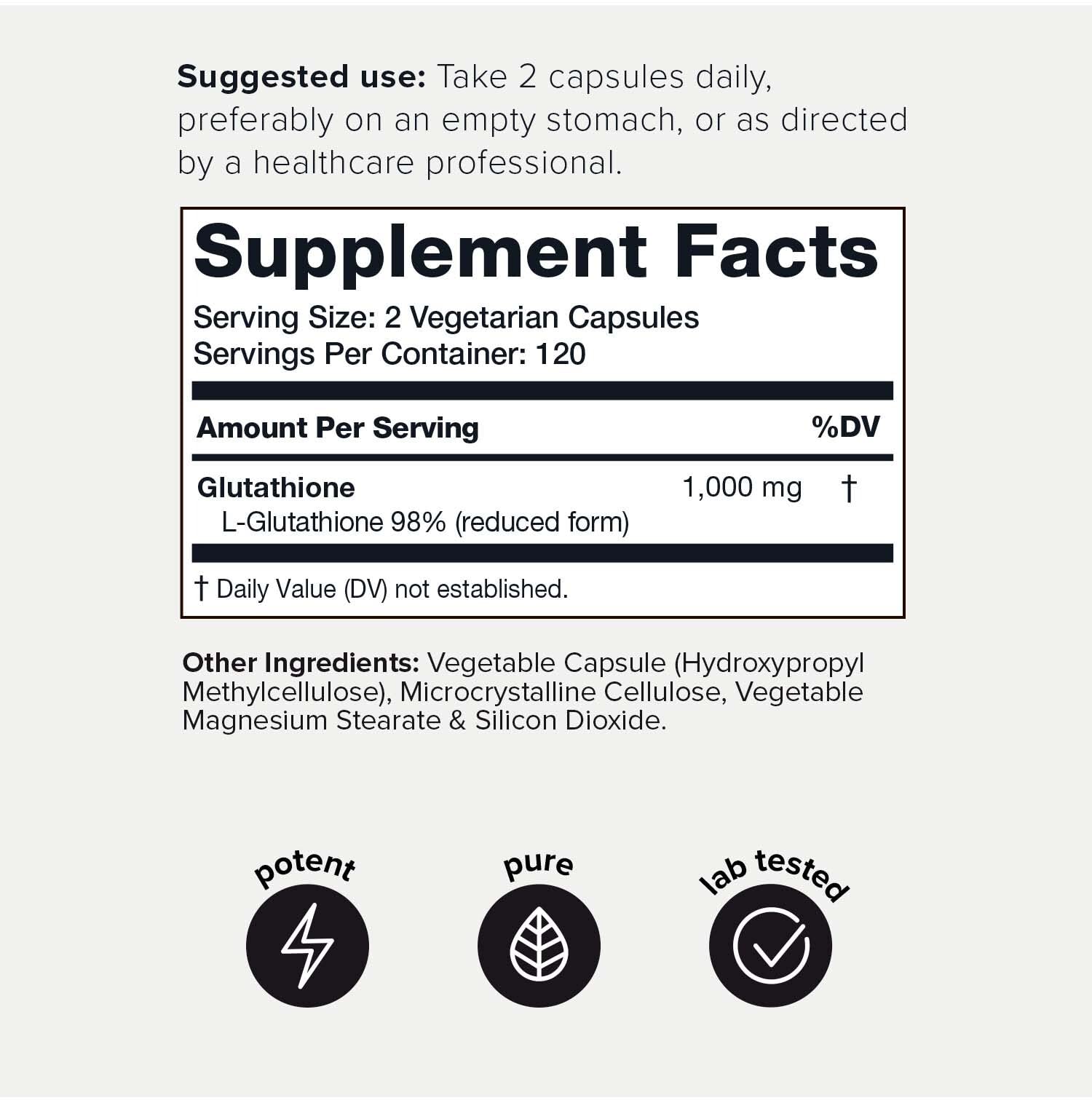 Toniiq Ultra High Strength Glutathione Capsules - 1000mg Concentrated Formula - 98%+ Toniiq Au supplements