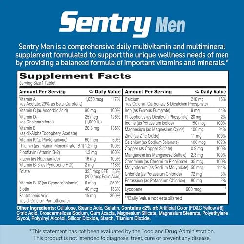 21st Century Sentry Men Multivitamin, 120 Count 21st Century Au supplements