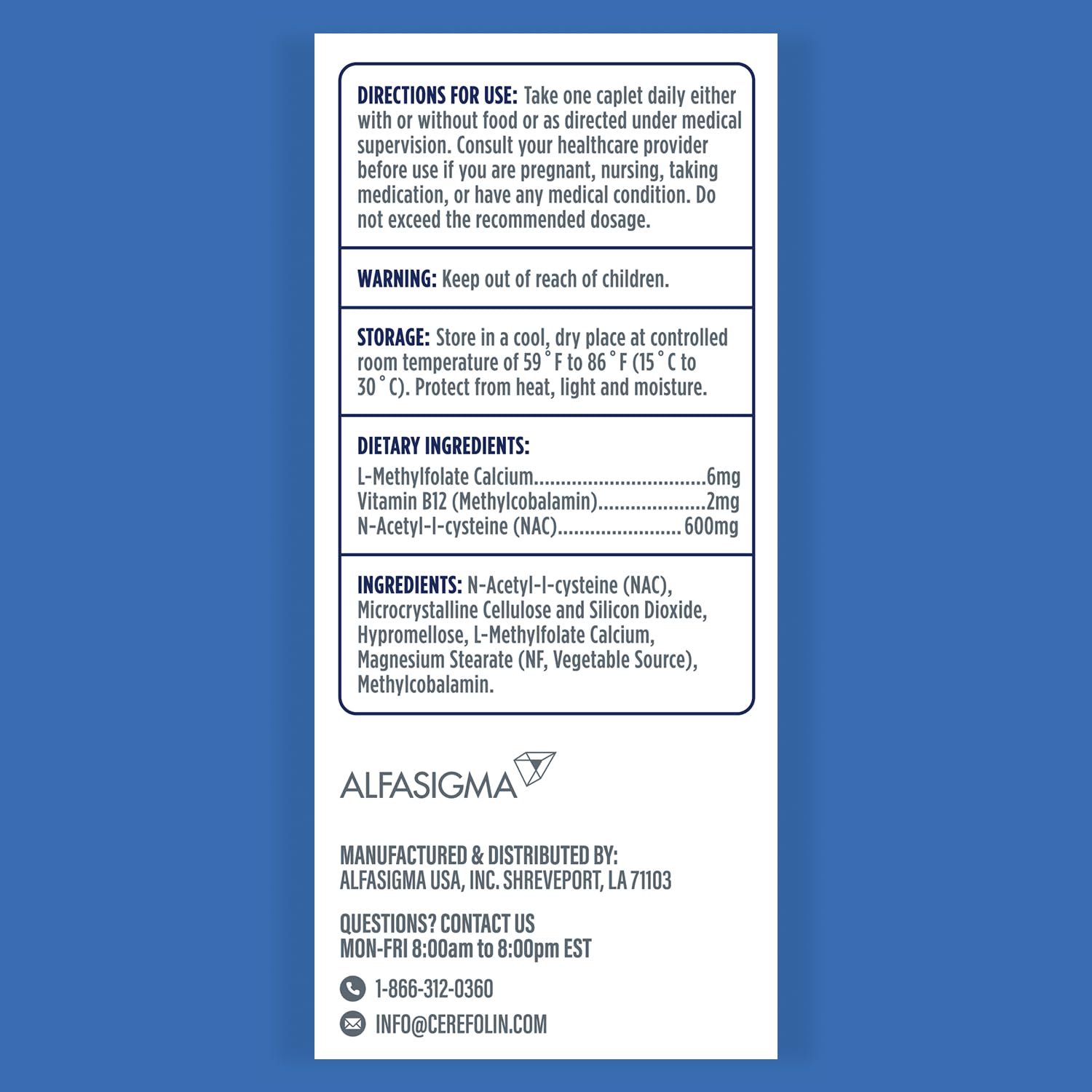 Cerefolin Brain Wellness, Targeted Nutrition for Cognitive Support, Improves Memory, Focus & Concentration, L-Methylfolate, NAC, B12, Neurologist Recommended (30 Count) Cerefolin Au supplements