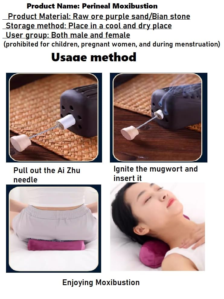 LANYANZI Purple moxibustion Pillow Cervical Vertebra Pillow moxibustion Waist moxibustion Box LANYANZI Au supplements