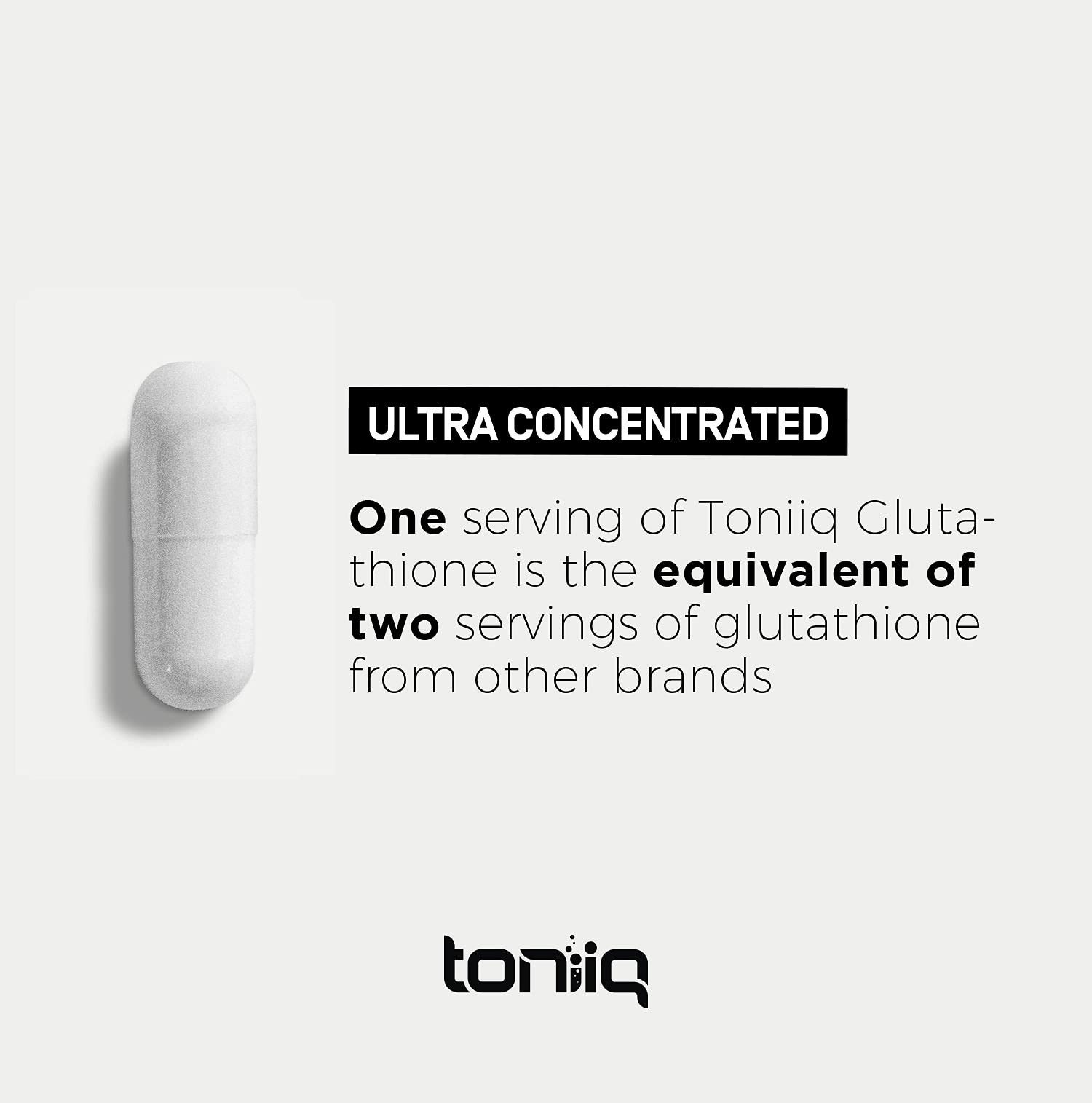 Toniiq Ultra High Strength Glutathione Capsules - 1000mg Concentrated Formula - 98%+ Toniiq Au supplements