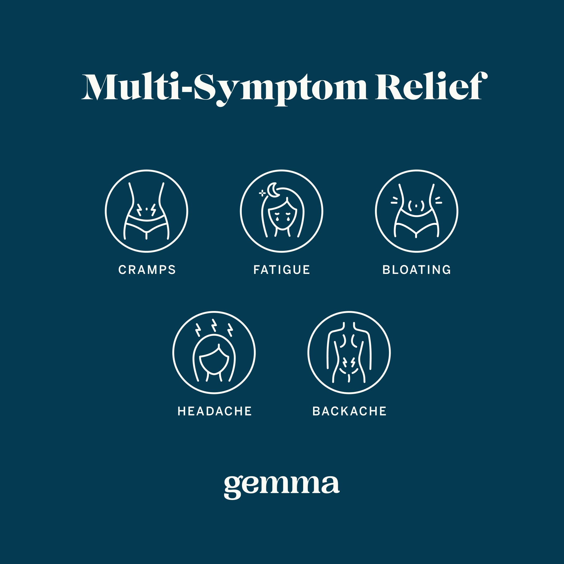 Gemma Cut The Cramp - Fast Menstrual Cramp & Period Pain Relief - Multi-Symptom Formula Treats Menstrual Cramps, Fatigue, Bloating, Headache in 15 Minutes Gemma Au supplements