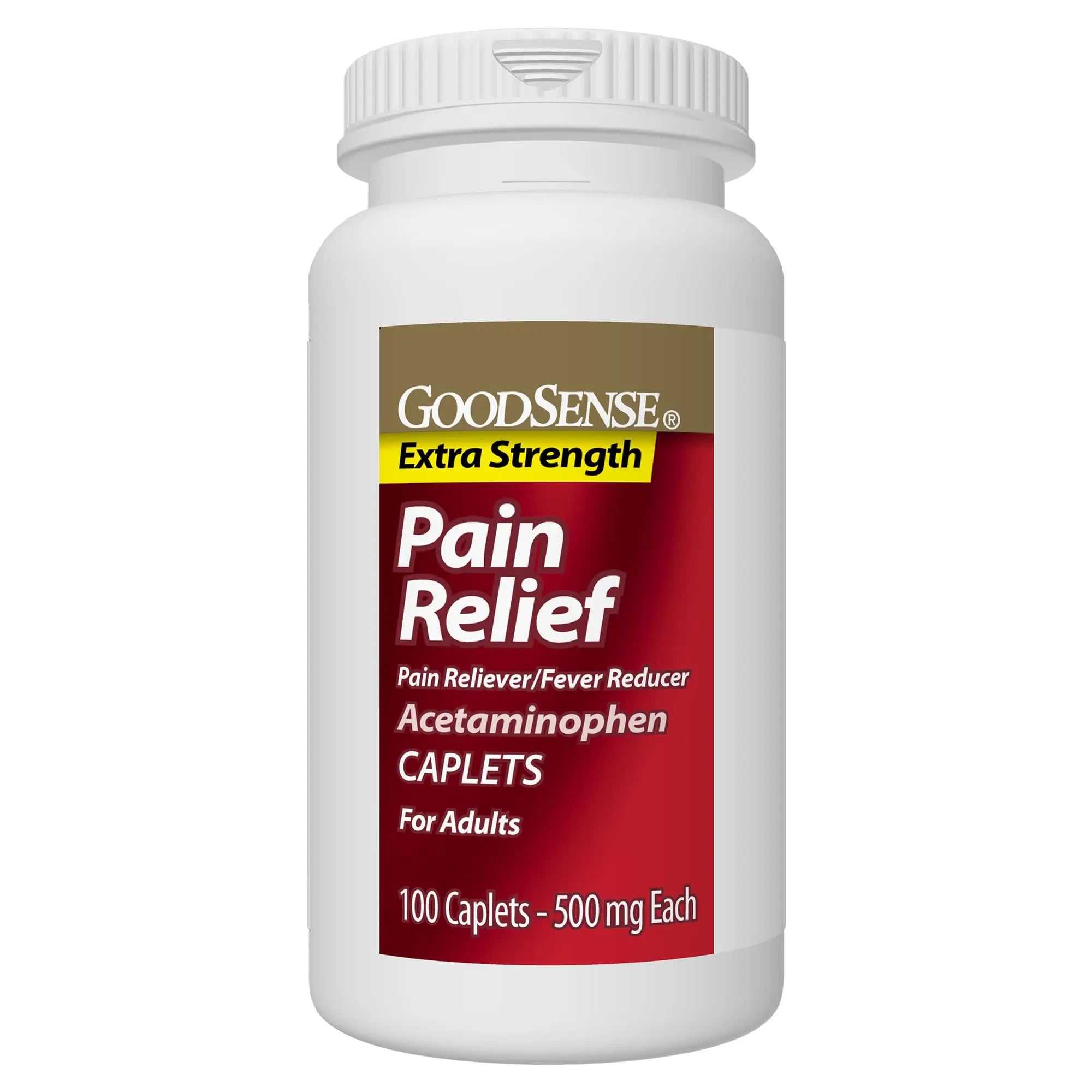 GoodSense Extra Strength Pain Relief - Acetaminophen Caplets 500 mg - Headache, Muscle Ache, Arthritis Relief, 100 Count GoodSense Au supplements