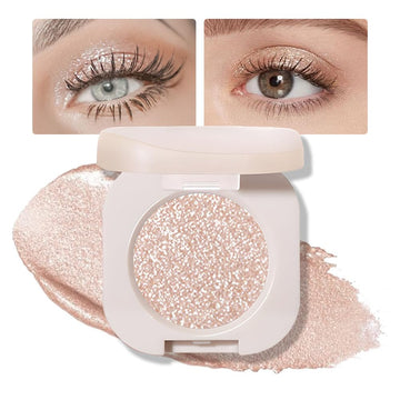 FeiCuiYun Glitter Shimmer Sparkle Eye Shadow Palette Makeup for Older Women, Pearl White Silver Glitter Shimmer Metallic Holographic Iridescent Cream Iridescent Single Monochrome Eyeshadow Makeup, 11 FeiCuiYun Au supplements