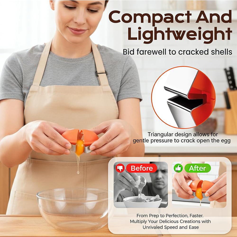 New Egg Shell Opener Egg Cracker Tool Stainless Steel, Multifunctional Egg Shell Opener for Raw Or Hard-Boiled Eggs, Kitchen Gadget for Cooking Baking (Yellow) CLRZOL Au supplements