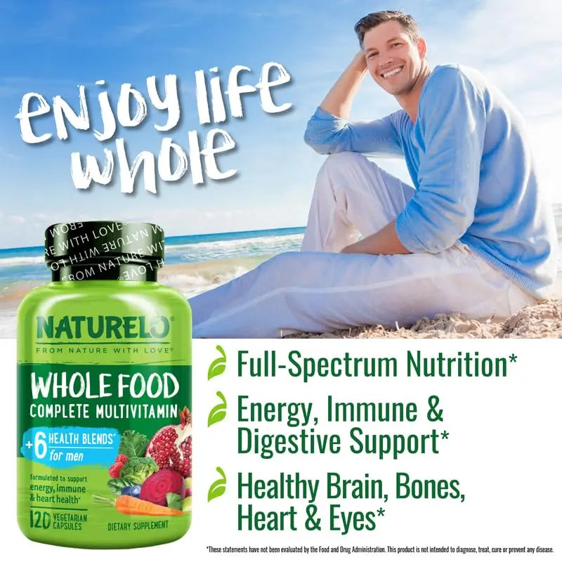 NATURELO Whole Food Multivitamin for Women - 120 Capsules and Whole Food Multivitamin for Men - 120 Capsules Bundle NATURELO Au supplements