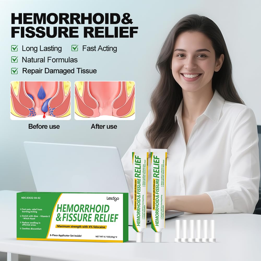 Lesdgo Hemorrhoidal Ointment(1 Pack),Hemorrhoid and Fissure Cream Witch Hazel Maximum Strength Pain Relief,for Itching and Swelling Lesdgo Au supplements