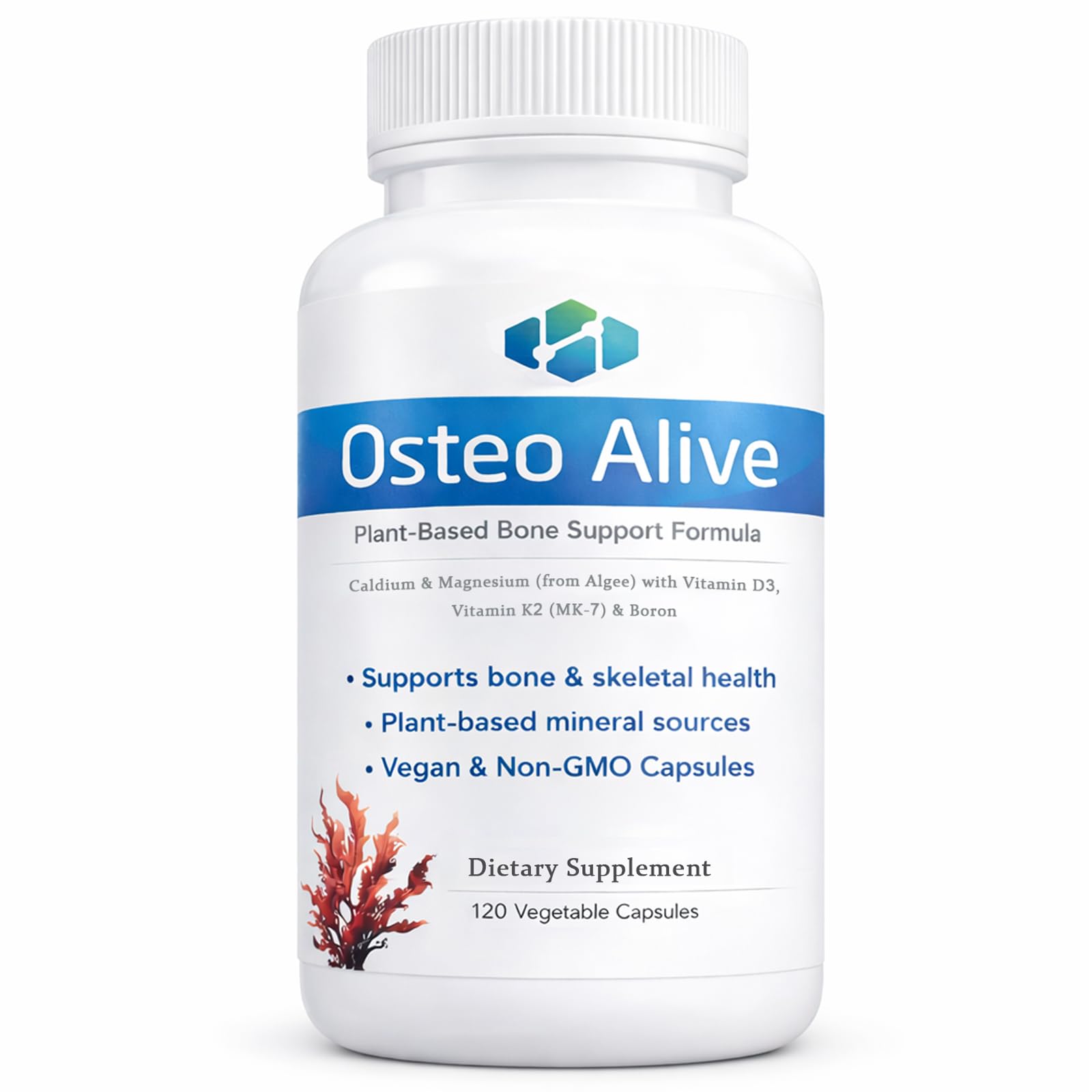 AIFBENK Osteo Alive Bone Support, with Plant-Based Calcium & Magnesium (from Algae), Vitamin D3 (from Lichen), Vitamin K2 (MK-7), Boron & BioPerine, Helps Support Bone & Skeletal Health AIFBENK Au supplements