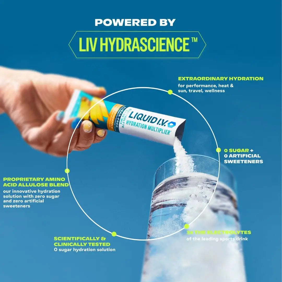 Liquid I.V.® Hydration Multiplier Sugar-Free - White Peach | Electrolyte Powder Drink Mix | 1 Pack (14 Servings) Liquid I.V. Au supplements