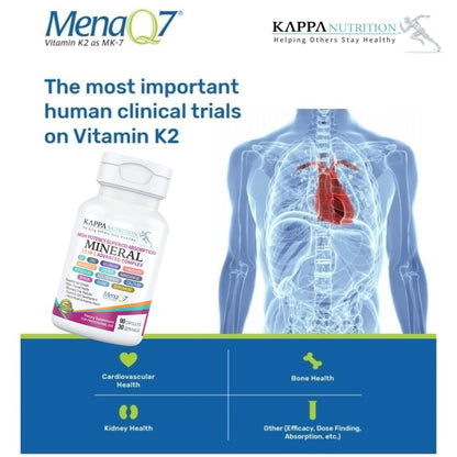KAPPA NUTRITION (90 Capsules,Vitamin K2, Vitamin D3, Zinc, Selenium, Vanadium, Copper, Manganese, Potassium, Molybdenum, Calcium, Chromium, Iodine, Boron, KAPPA NUTRITIONUS supplements