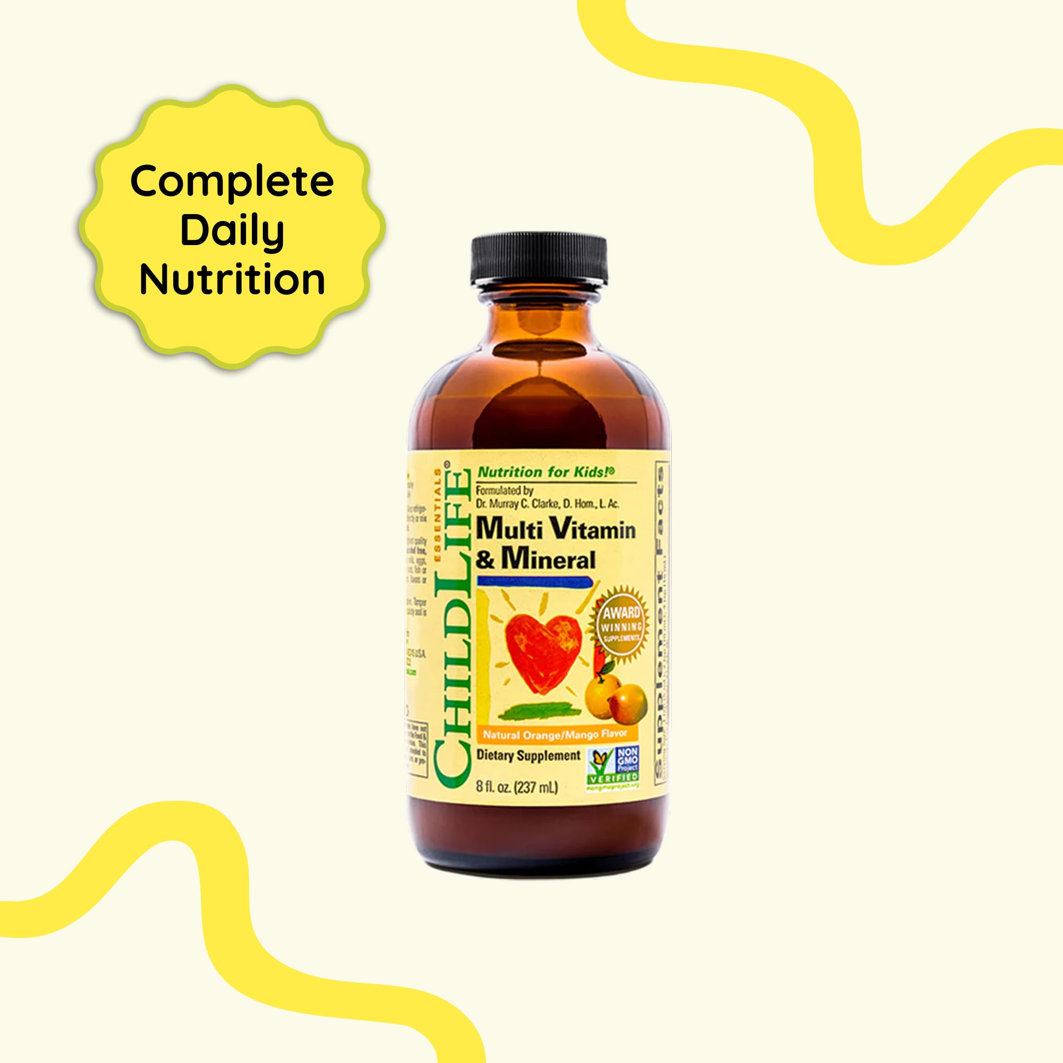 CHILDLIFE ESSENTIALS Kids Multivitamin & Mineral - Kids Vitamins, Liquid Multivitamin for Kids, Toddler Multivitamins, Liquid Vitamins, Baby Multivitamin - Natural Orange & Mango, 8 Fl Oz (Pack of 1) CHILDLIFE ESSENTIALS Au supplements