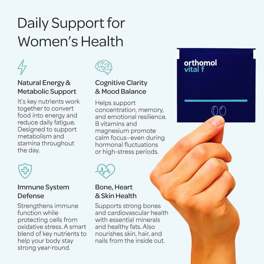 Orthomol Vital F Powder & Tablet Packet, Women's Multivitamin, 30-Day Supply, Vitamins A, B, C, D, E, K, Calcium, Iodine, Omega-3… Orthomol Au supplements