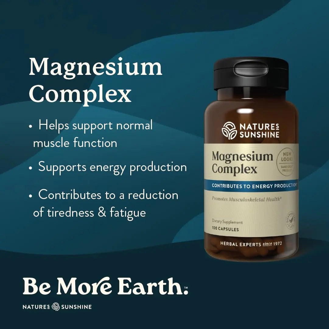 Nature’s Sunshine Magnesium Complex - High Potency Magnesium Supplement with Citrate & Malate for Relaxation, Optimal Absorption, Muscle Function, Energy Production - 50 Servings (100 Capsules) Nature's Sunshine Au supplements