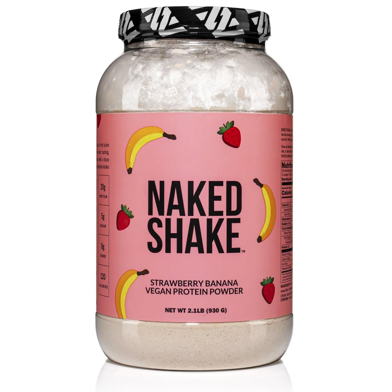NAKED nutrition Naked Shake - Vegan Protein Powder, Strawberry Banana - Flavored Plant NAKED Au supplements
