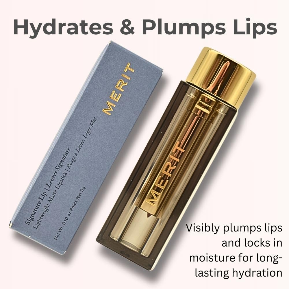 Merit Signature Lip Lightweight Matte Lipstick - 0.10 oz / 3 g (Classic (neutral), standard) Merit Au supplements