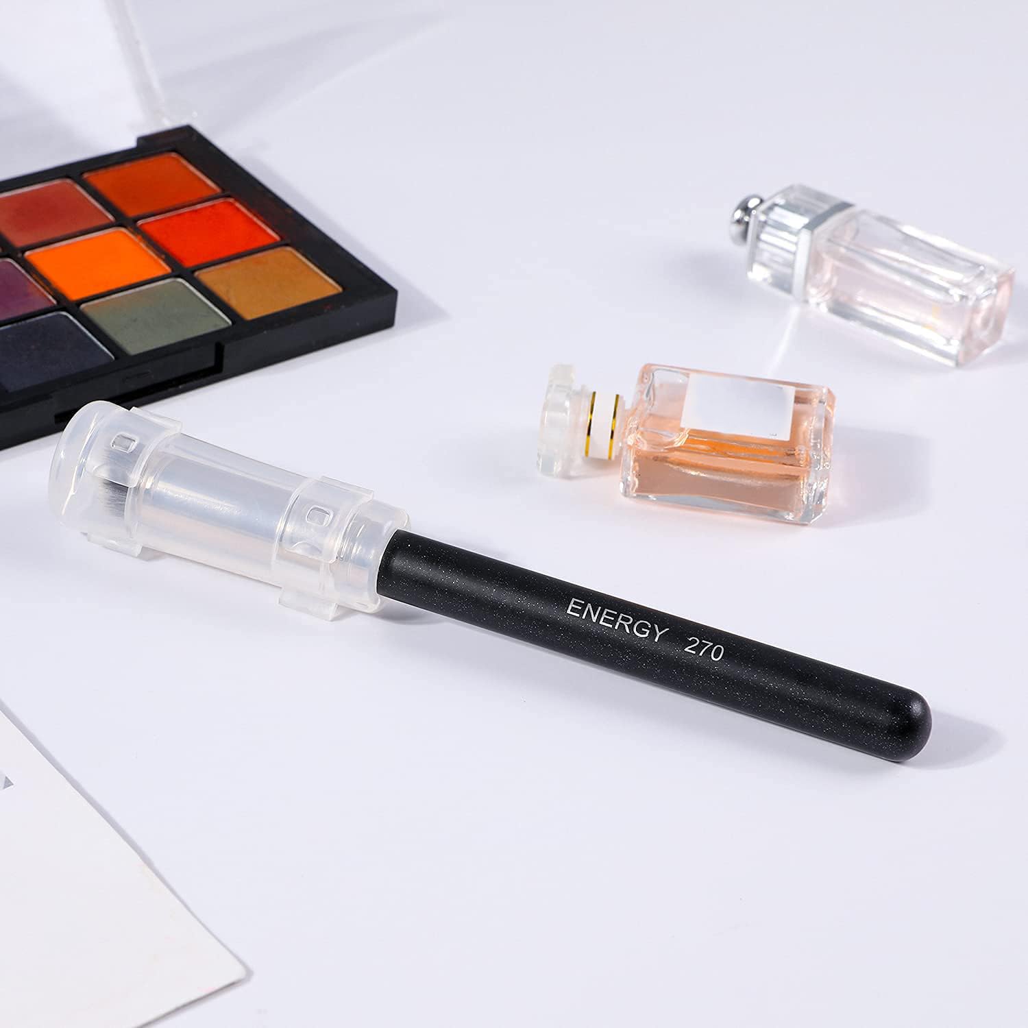 ENERGY Concealer Brush Under Eye Mini Angled Flat Top Kabuki Nose Contour Brush for Concealing Blending Setting Buffing with Powder Liquid Cream Cosmetic Pro Small Makeup Foundation brushes 270 ENERGY Au supplements