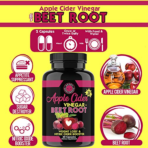 Angry Supplements Apple Cider Vinegar + Beet Root Capsules, Detox Pills, Nitric Oxide Angry Supplements Au supplements