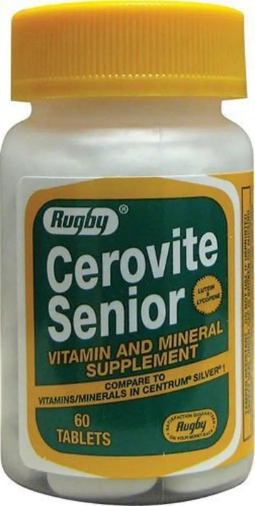 Rugby Cerovite Senior 60 CT (3 Pack) RUGBY LABORATORIES Au supplements