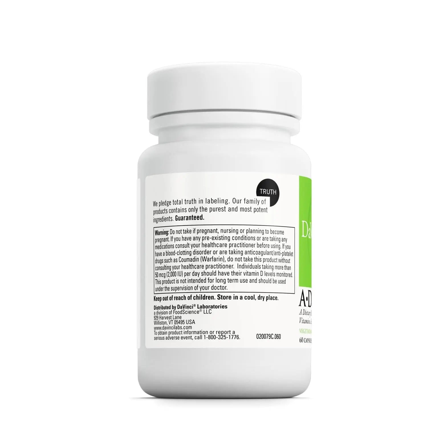 DAVINCI Labs ADK - Helps Support Bone, Heart & Immune Health - Dietary Supplement with Vitamins A, D3 & K2 (as MK-7) DAVINCI Au supplements