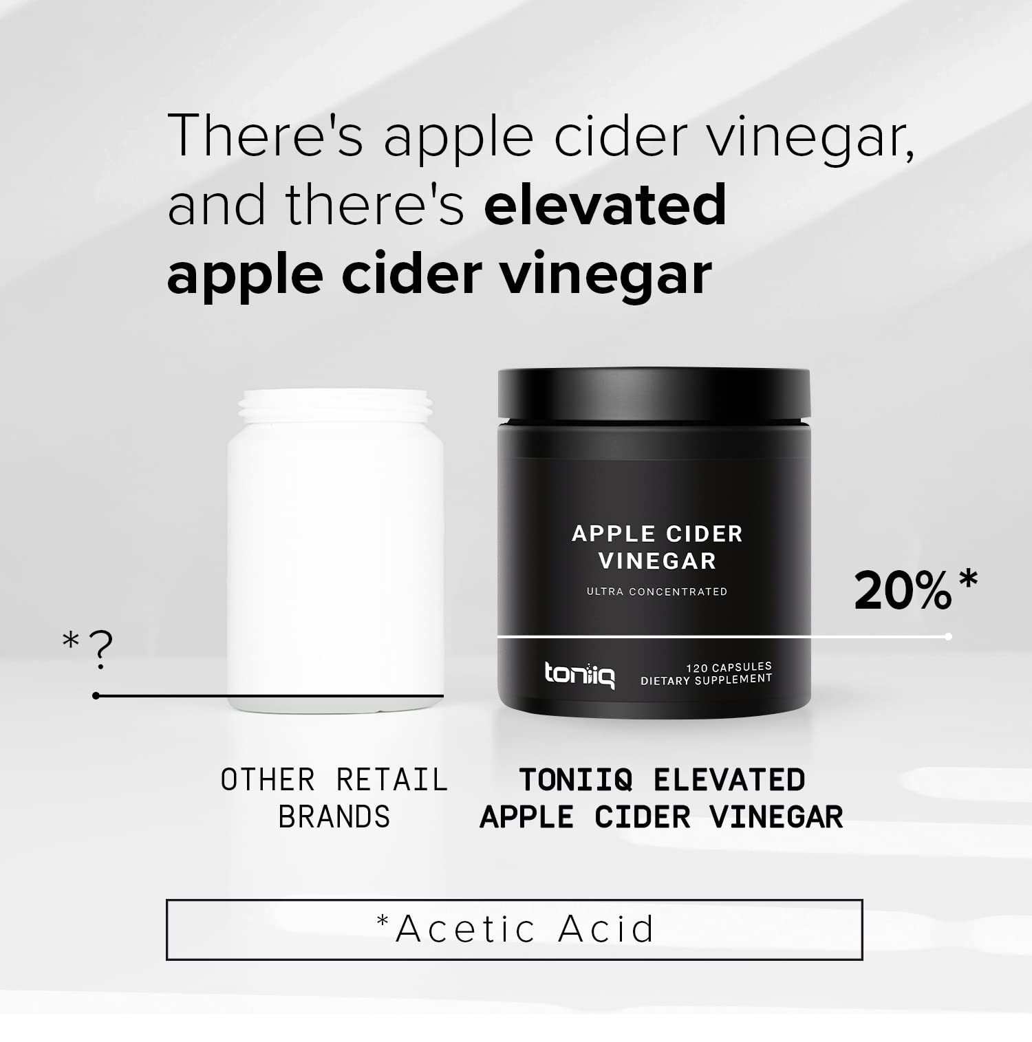Toniiq 20% Acetic Acid Ultra High Strength Non-GMO Apple Cider Vinegar Capsules Toniiq Au supplements