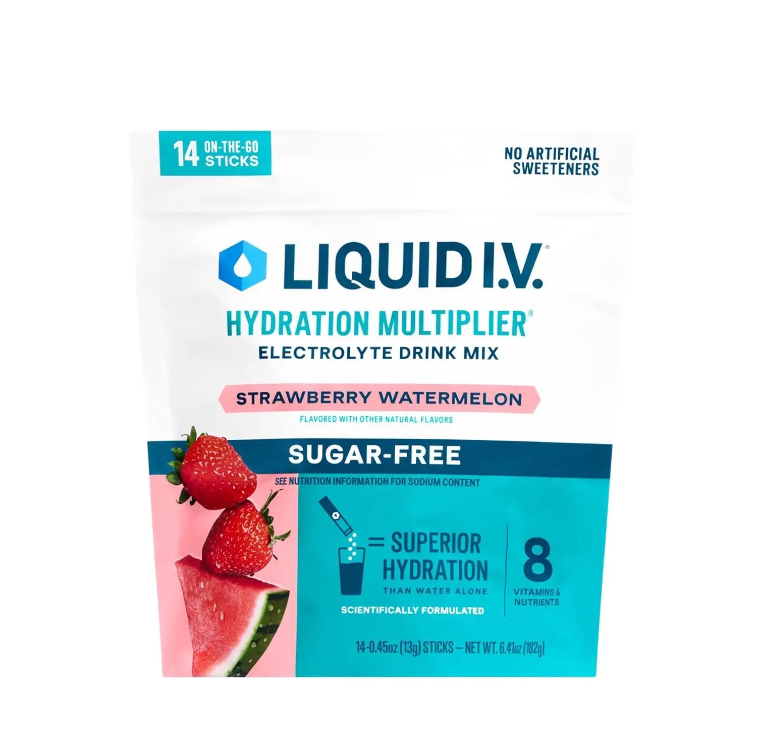 Liquid I.V.® Hydration Multiplier Sugar-Free - Strawberry Watermelon | Electrolyte Powder Drink Mix | 1 Pack (14 Servings) Liquid I.V. Au supplements