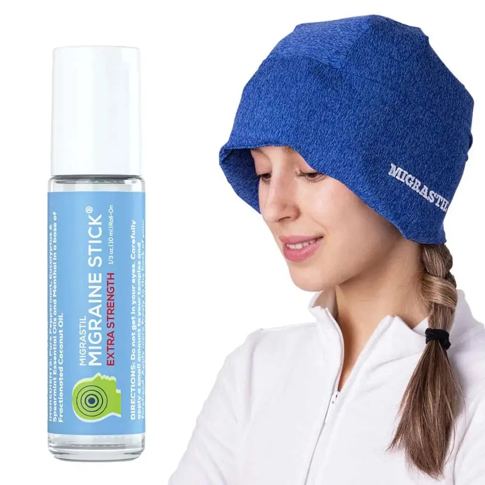 Basic Vigor Migrastil Extra Strength Migraine Stick & MigraFreeze Hat Bundle Basic Vigor uk supplements