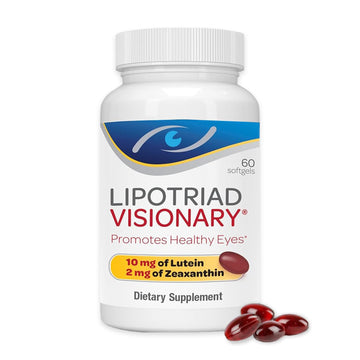 Lipotriad Visionary Eye Vitamins – 60 Capsules – Lutein and Zeaxanthin Supplements with Other AREDS 2® Ingredients to Support Eye Health Lipotriad Au supplements