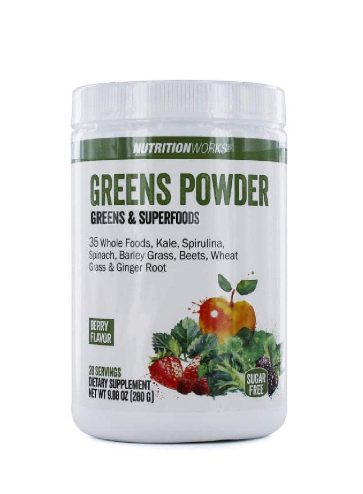 Nutrition Works Greens Powder Greens & Superfoods - Berry Flavor - 9.88 Oz (20 Servings) Nutrition Works Au supplements