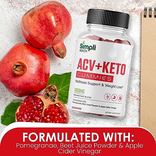 Nutrocell Simpli Health ACV Ketos Gummies Keto Apple Cider Vinegar 1050mg Nutrocell Au supplements