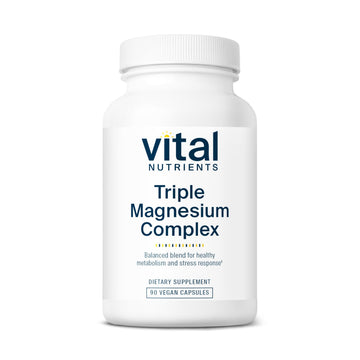 Vital Nutrients Triple Magnesium Complex Supplement | Vegan Magnesium Glycinate, Malate & Oxide 250mg | Easily Absorbed Magnesium Supplement for Stress, Muscle, Heart, Bone Support | 90 Capsules Vital Nutrients Au supplements