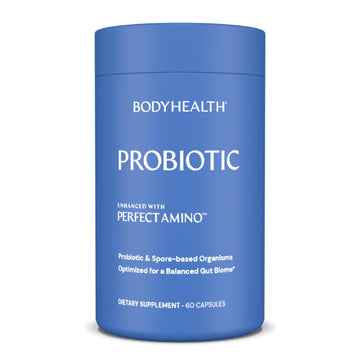 BodyHealth Probiotic Enhanced with PerfectAmino for Women and Men, Spore Based with Bifidobacterium, Lactobacillus Salivarius, Lactobacillus Acidophilus - 60 Capsules BodyHealth Au supplements
