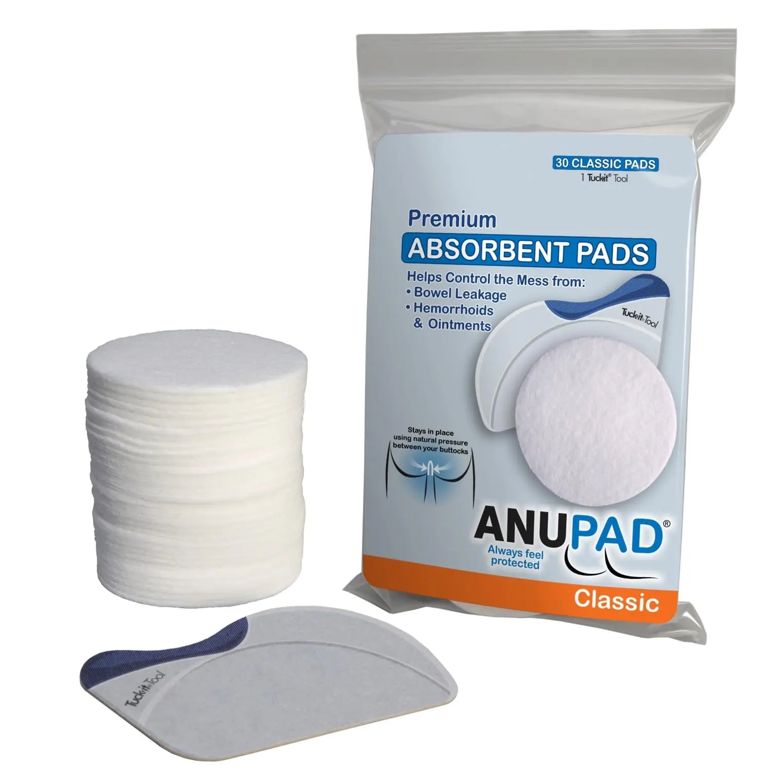 Butts Are Messy - Control The Mess. ANUPAD Premium Absorbent Pads. Confidently Handle Bowel Leakage, Bleeding Hemorrhoids, And The Mess Hemorrhoid Ointments Make. ANUPAD Au supplements