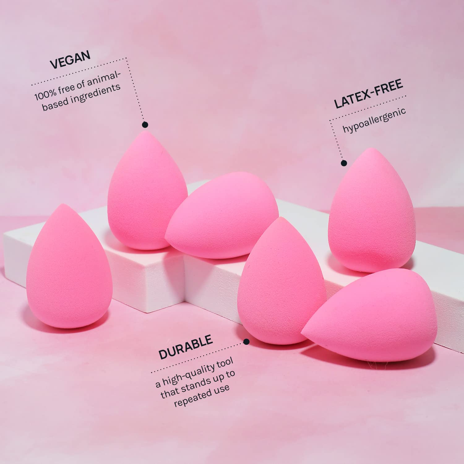 AOA Studio Collection makeup Sponge Set Latex Free and High-definition Set of 6 makeup Wonder blender For Powder Cream and Liquid, Super Soft Wonder Beauty Cosmetic AOA STUDIO Au supplements