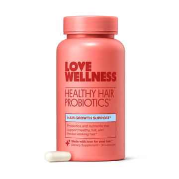 Love Wellness Healthy Hair Probiotics | Support Hair Growth with Biotin and Vitamin B12 & B6 | Supplement for Healthy Scalp & Thicker, Fuller Looking Hair | Safe & Effective | 30 Capsules Love Wellness Au supplements