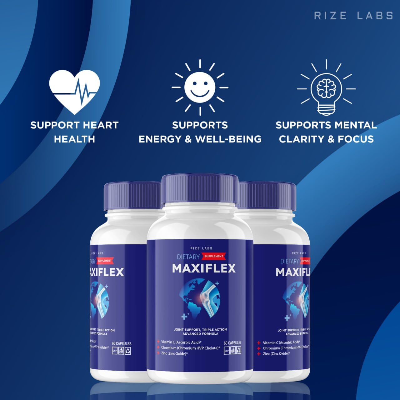 rize labs -Mexiflax All Natural Suppplement, Capsules for Joint Support, Pills for Mobility and Flexibility, Advanced Formula Supplement, Triple Action (120 Capsules) rize labs Au supplements