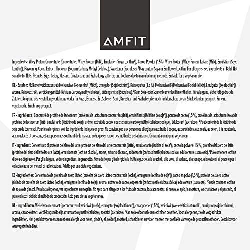 Amazon Brand - Amfit Nutrition Whey Protein Powder, Chocolate Flavour, 33 Servings, 1 kg Amfit Nutrition Au supplements