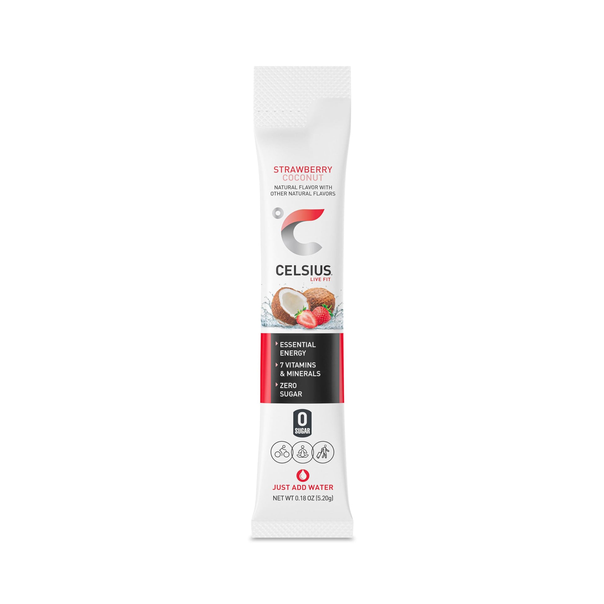 CELSIUS On-the-Go Essential Energy Drink Mix, Strawberry Coconut (14 Stick Pack) CELSIUS Au supplements