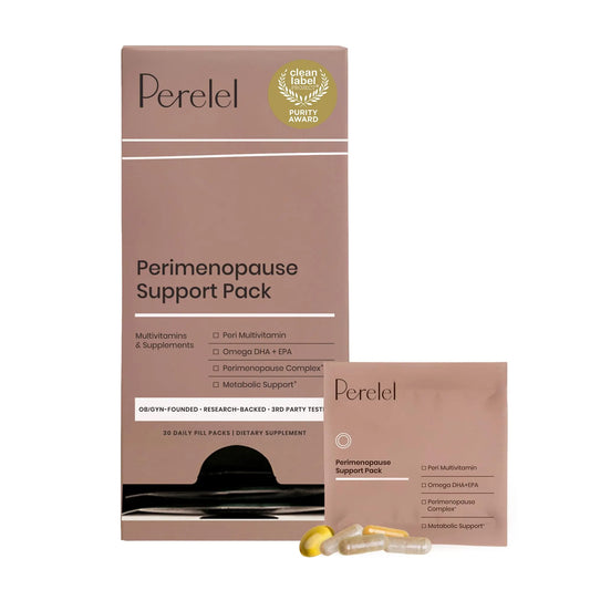 Perelel Peri Support Pack, Perimenopause Vitamins for Women, for Womens Nutrition Support & Overall Wellness, Soy & Gluten Free, Non GMO, 30 Daily Pill Packs PerelelAU supplements