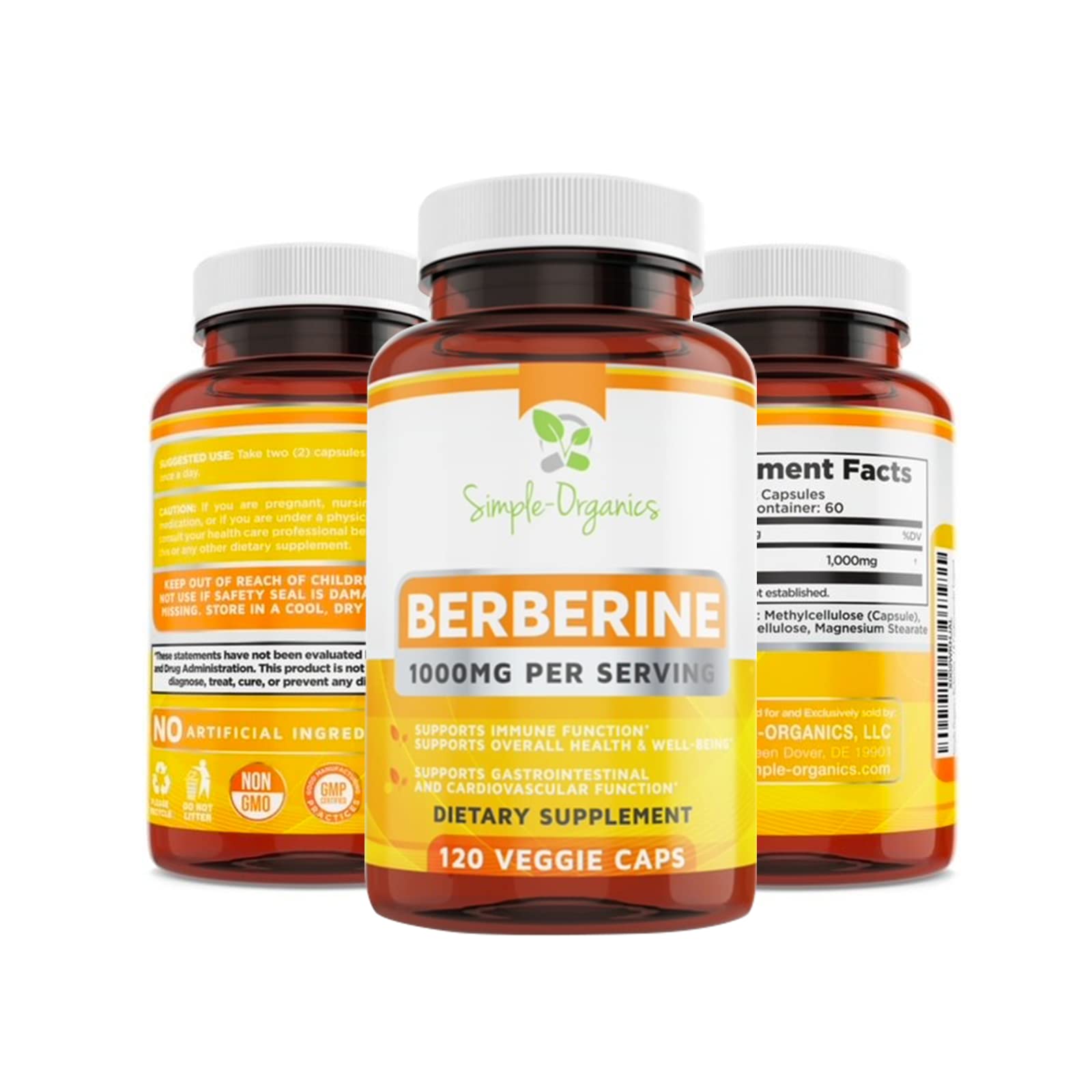 Simple-Organics Berberine 500mg (1000mg Per Serving) for Supports Healthy Immune Simple-Organics Au supplements