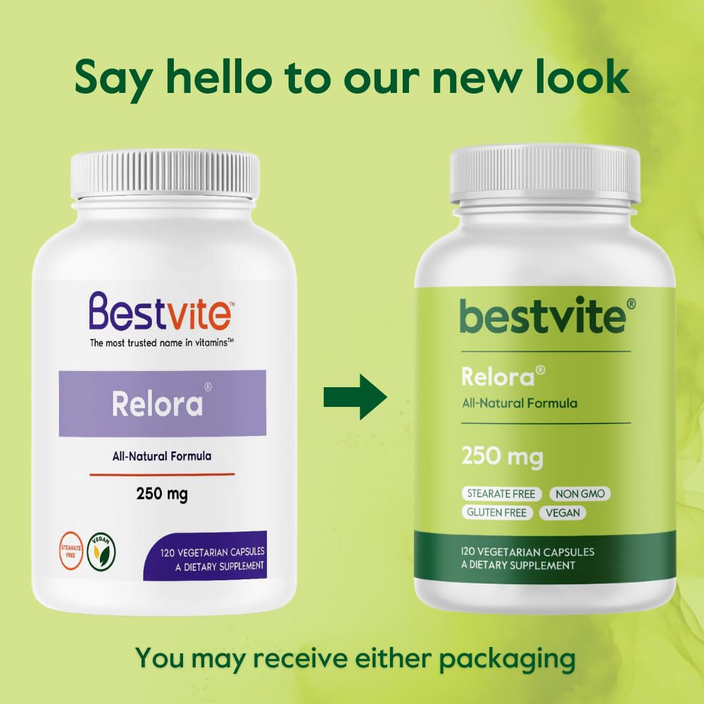 BESTVITE Filler-Free Relora 250mg (240 Vegetarian Capsules) (120 x 2) – Clinically Researched – No Stearates – Vegan – No Fillers – Supports the Management of Occasional Stress* BESTVITE Au supplements