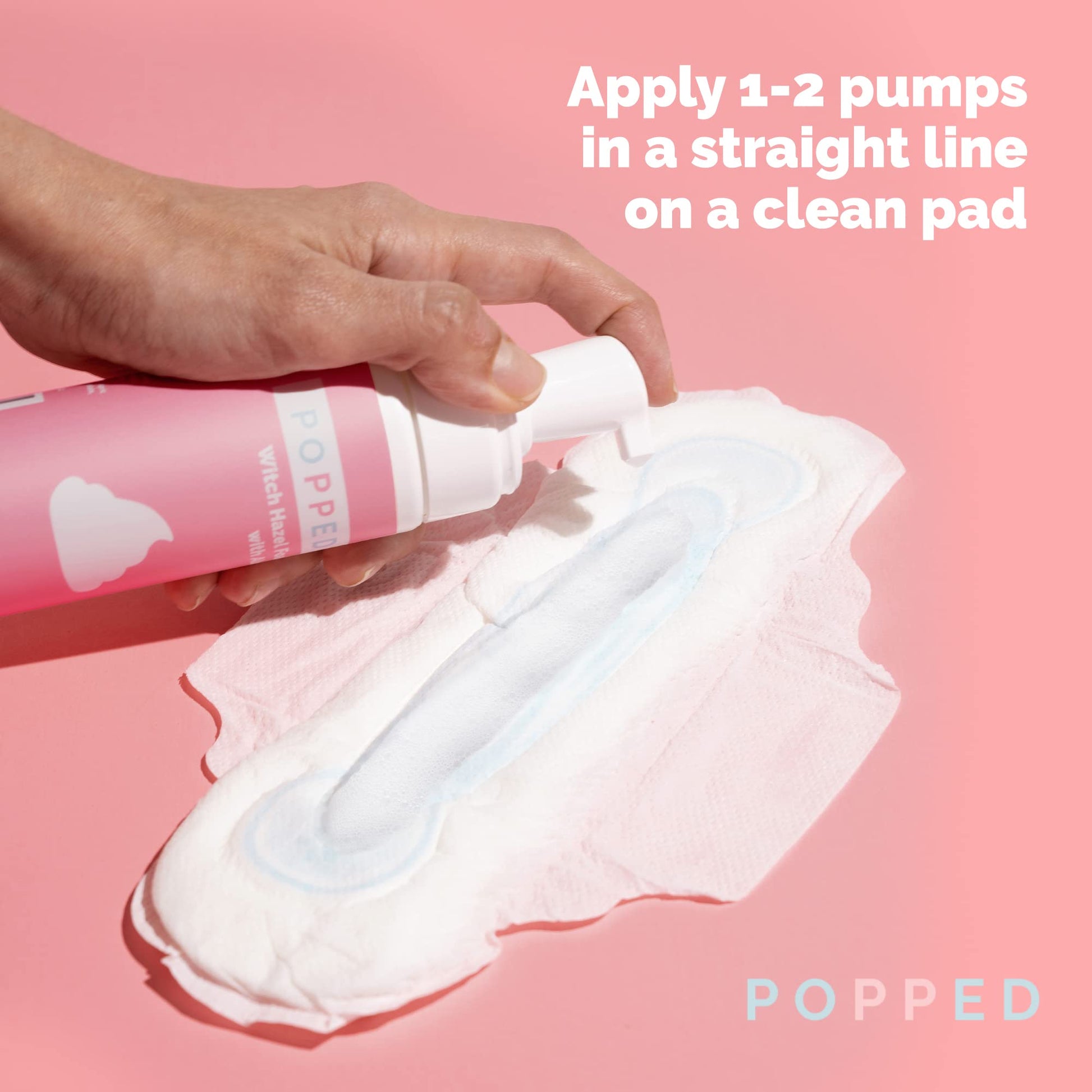 POPPED Witch Hazel Foam with Aloe (5 fl oz) | Perineal Healing Foam for Postpartum Care | Relieves Pain, Hemorrhoids, and Swelling After Birth | Postpartum Essential POPPED Au supplements