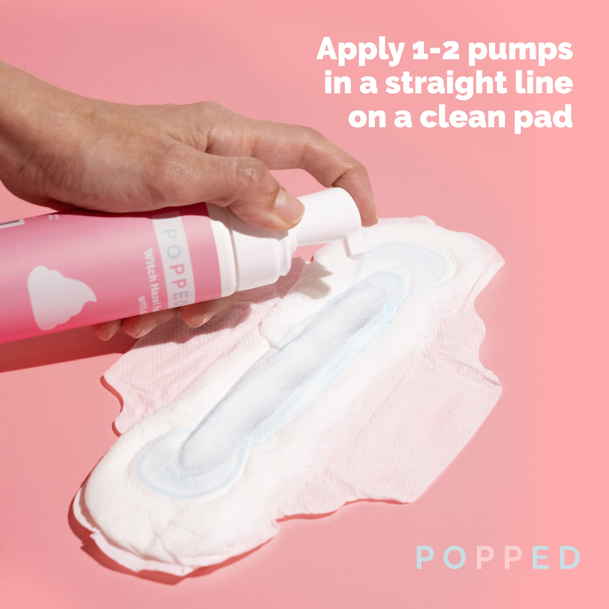 POPPED Witch Hazel Foam with Aloe (5 fl oz) | Perineal Healing Foam for Postpartum Care | Relieves Pain, Hemorrhoids, and Swelling After Birth | Postpartum Essential POPPED Au supplements