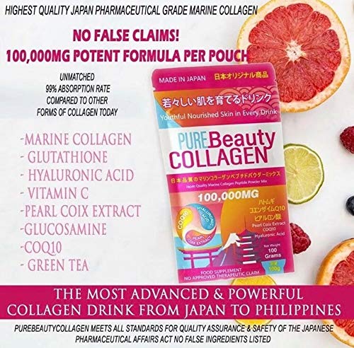 Pure Beauty Collagen 100,000mg Marine Collagen Powder Mix Pure Beauty Collagen Au supplements