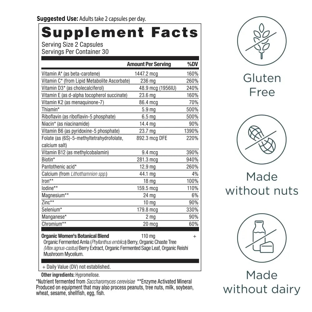 Ancient Nutrition Multivitamin for Women, Women's Fermented Multivitamin with Vitamin C, D, K, Zinc & Magnesium Ancient Nutrition Au supplements