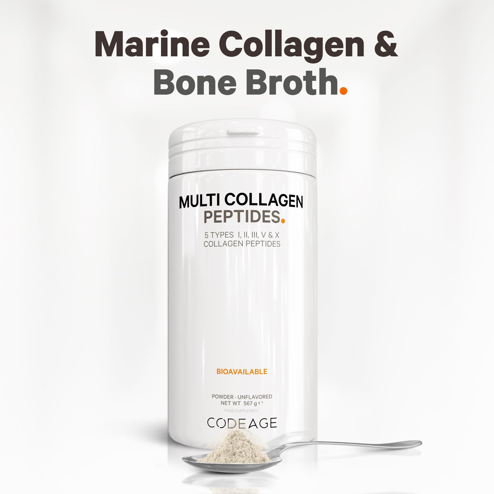 Codeage Multi Collagen Protein Powder Peptides, 2-Month Supply, Hydrolyzed, Type I, II, III, V, X Grass Fed Codeage Au supplements