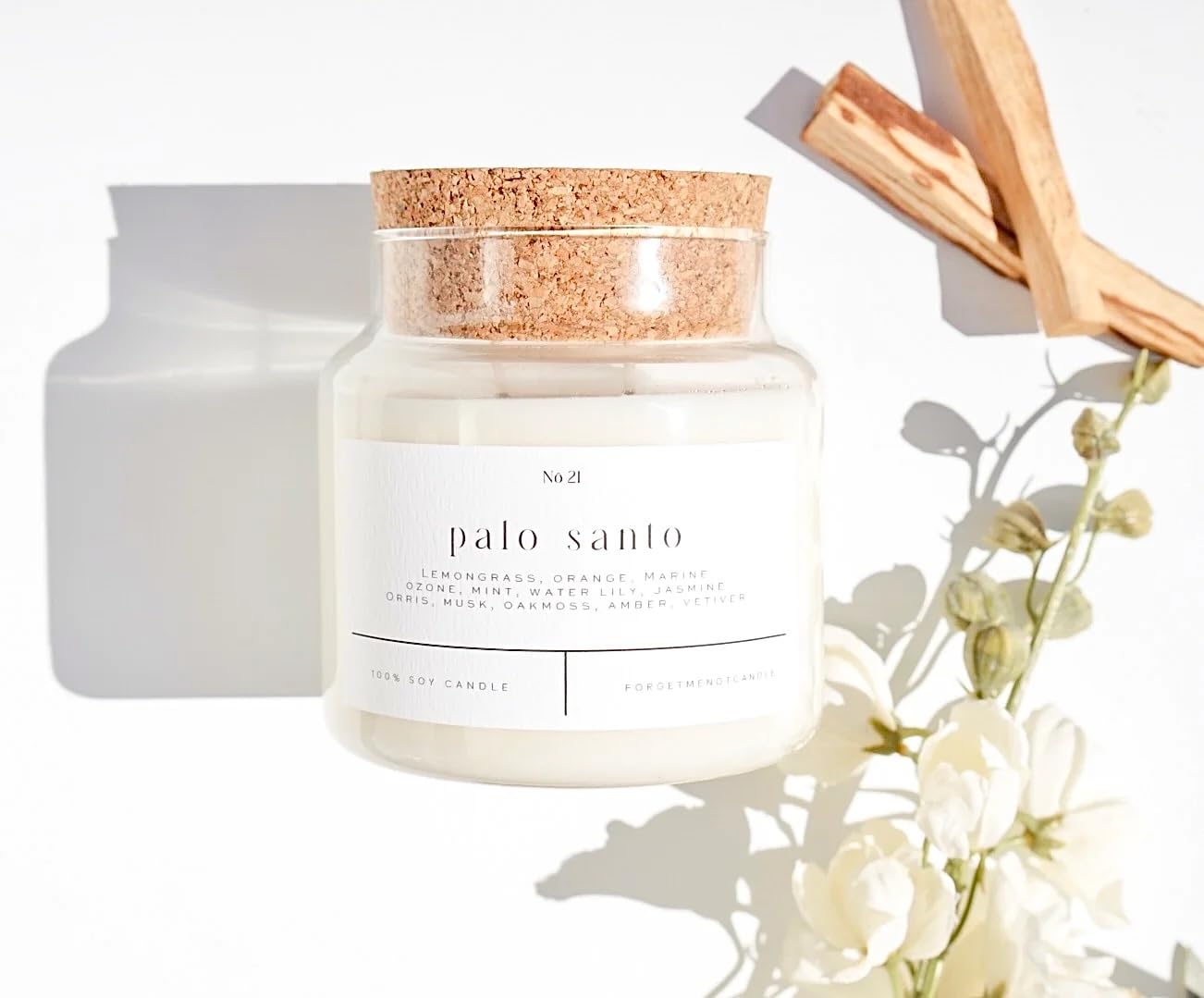Palo Santo 22oz Soy Wax Candle FORGET ME NOT CANDLE Au supplements