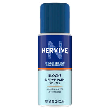 Nervive Pain Relieving Roll On, Lidocaine Roll On, Nervive Pain Relief, Lidocaine Topical, Foot Pain, Leg Pain, Hand Pain, Max Strength Formula, 4.6oz Nervive Au supplements