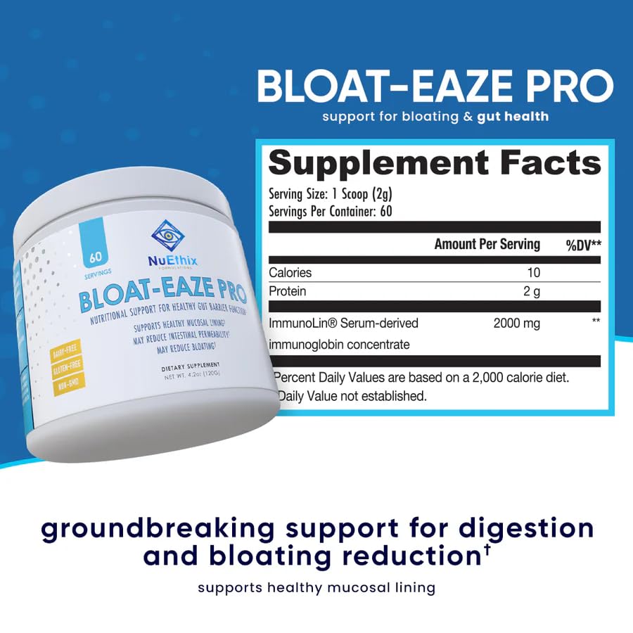 NuEthix Formulations Bloat Eaze Pro Support for Gut Barrier Function Dietary Supplement, 60 Servings NuEthix Formulations Au supplements