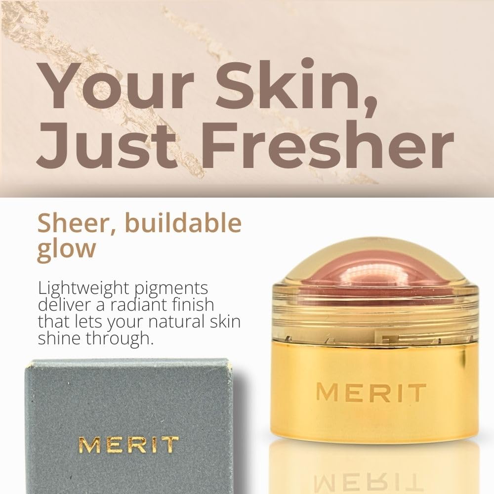 MERIT Flush Balm Cream Blush – Archival Cool Mauve | Hydrating Radiant Cheek & Lip Tint Stick with Vitamin E | Lightweight, Buildable, Vegan & Cruelty-Free Blush Merit Au supplements